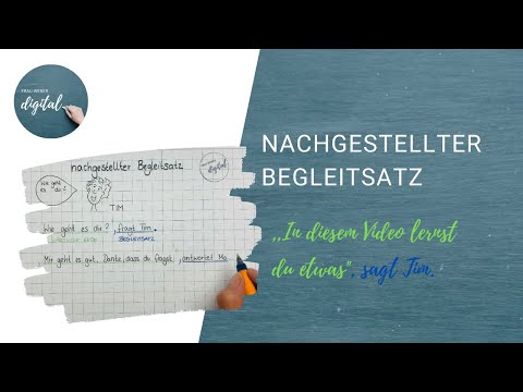Wörtliche Rede: nachgestellter Begleitsatz I Klasse 4