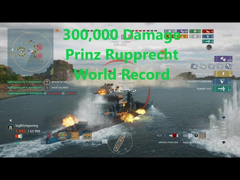 Prinz Rupprecht 300K damage setting the bar high Record 4.10.2022 (World of Warships Legends)