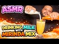 ASMR Drinking Milk With Mirinda Weird Drink Mix Satisfying Sounds