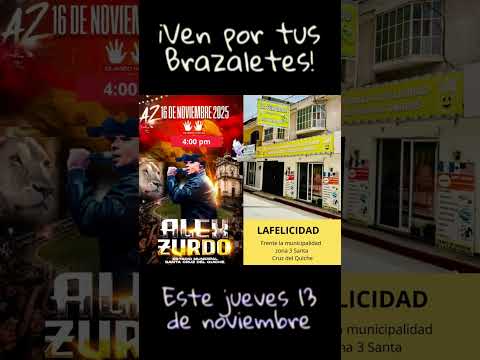 ‼️ AMIGOS, ATENCIÓN ‼️Estaremos entregando 20 boletos 🎟️para el Concierto de Alex Zurdo 🙌📅