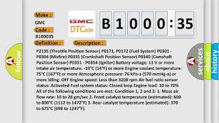 DTC GMC B1000-35 second Short Explanation