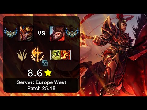 Jarvan IV Jungle vs Wukong - EUW Challenger - Patch 25.18
