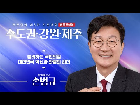 [제6차 전당대회 수도권·강원·제주 합동연설회] 손범규 최고위원 후보자