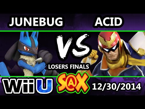 S@X - Vgz Junebug (Lucario) Vs. Acid (Captain Flacon) SSB4 Losers Finals - Smash 4 Wii U