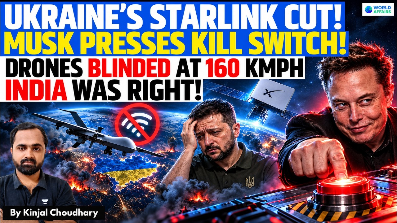 MUSK HITS KILL SWITCH! Ukraine Drones Blinded After Trump Call! Why India Delayed Starlink? | Kinjal