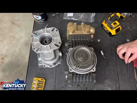 How to install a gearbox onto a pressure wash pump
