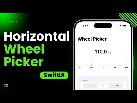 SwiftUI Horizontal Wheel Picker - Custom Picker - iOS 17 - Xcode 15 thumbnail