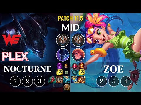 WE Plex Nocturne vs Zoe Mid - KR Patch 11.5