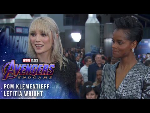 Letitia Wright and Pom Klementieff talk filming LIVE from the Avengers: Endgame Premiere