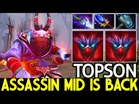 TOPSON [Riki] Crazy Meta Riki Mid METEOR HAMMER Build And Nonstop Gank Dota 2