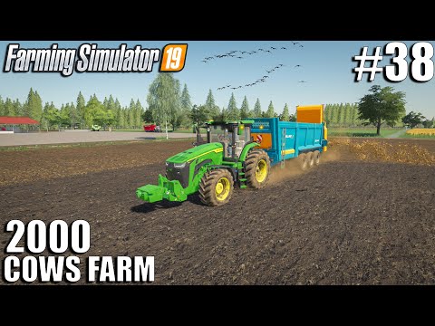 Planting Onions, Spreading manure | 2000 Cows Farm | Timelapse #38 | Farming Simulator 19