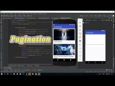 The movie app Update Pagination, json page,recyclerview