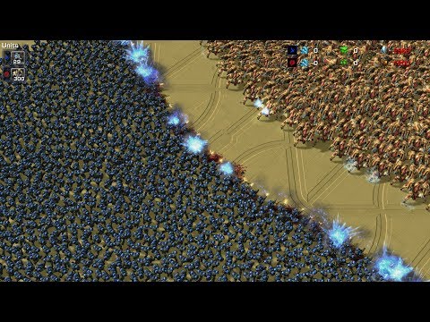 300 IMMORTALS vs 2000 MARINES - StarCraft 2 MASSIVE Battle