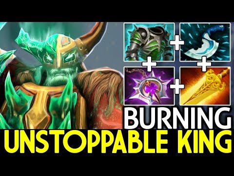 BURNING [Wraith King] One Stun One Kill Unstoppable King 7.22 Dota 2