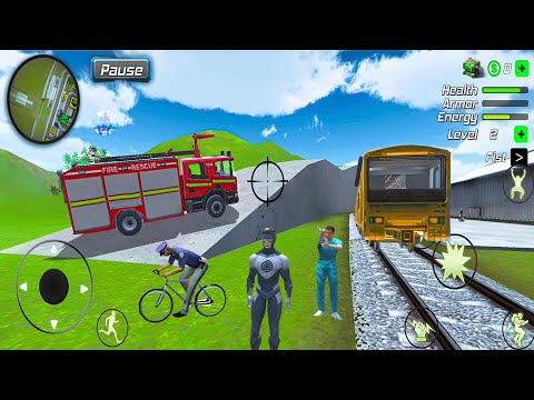 Hurricane Tornado Superhero Vegas Crime Simulator - Drive Fire Rescue Truck #2 - Android Gameplay