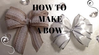 HOW TO MAKE BOWS || DOLLAR TREE WIRE EDGE RIBBON BOWS DIY