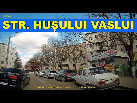 Orasul VASLUI traseu Centru - str Husului video 09 martie 2021