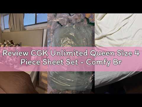 Queen Size 4 Piece Sheet Set - Comfy Breathable & Cooling Sheets - Hotel Luxury Bed Sheets for Women & Men - Deep Pockets, Easy-Fit, Extra Soft and Wrinkle Free Sheets - Brown Oeko-Tex Bed Sheet Set video