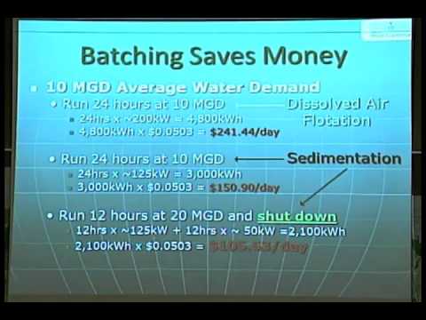 Presentation by Brie Esplin concerning energy saving study at the Quail Creek Water Treatment Plant.