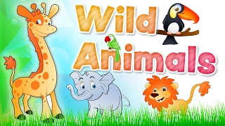The ANIMALS for kids - Wild animals english vocabu