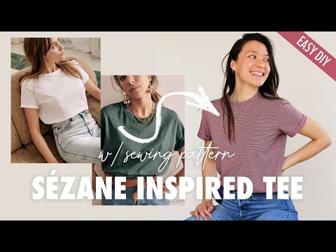 DIY Kaos Wanita Sehari-hari yang Sempurna | Cara menjahit kaos mudah yang terinspirasi dari Sézane