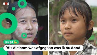 Kinderen in Myanmar vertellen over geweld in hun land