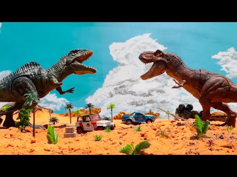 GIGANOTOSAURUS Vs. TYRANNOSAURUS REX - Full Battle [HD]