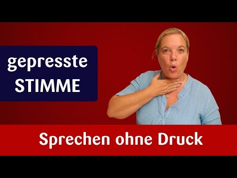Voice training - Pressed voice - Speaking without pressure