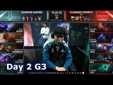 DWG vs FLA | Day 2 Play-In Stage S9 LoL Worlds 2019 | DAMWON Gaming vs Flamengo Esports