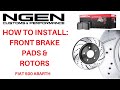 FRONT BRAKES PADS ROTORS INSTALL On A Fiat 500 Abarth HOW TO