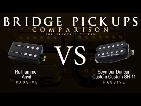 Railhammer ANVIL vs Seymour Duncan CUSTOM CUSTOM SH-11 - Bridge Guitar Pickup Comparison Tone Demo