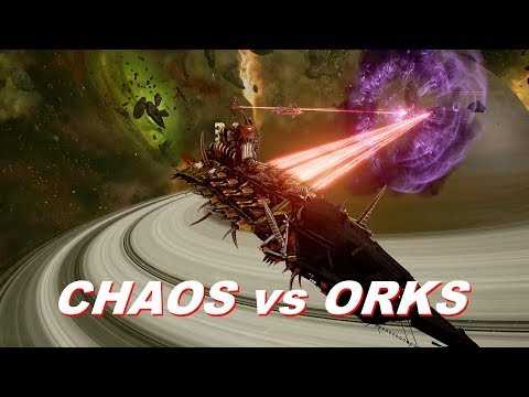 Chaos vs Orks! Khorne Fleet, Rank 121, Heroic Difficulty, 1500 Points - Battlefleet Gothic Armada