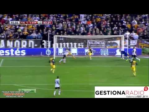 Minuto y Marcador - Gol de Hélder Postiga (VCF 1-1 Atlético de Madrid)