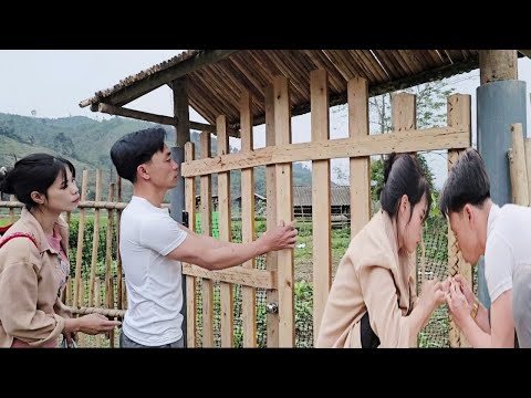 Concerned for the safety of the mute mother and child the doctor repaired the gate.