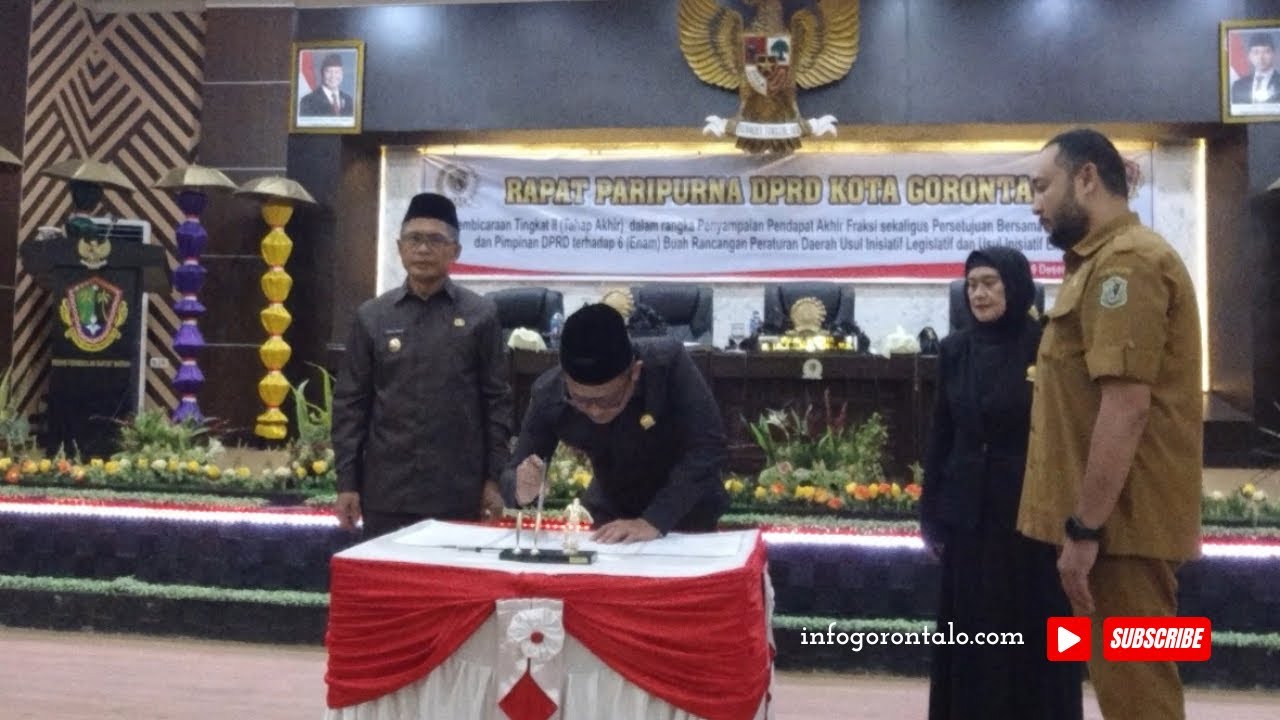 SAH! DPRD Kota Gorontalo Ketok Enam Perda Baru