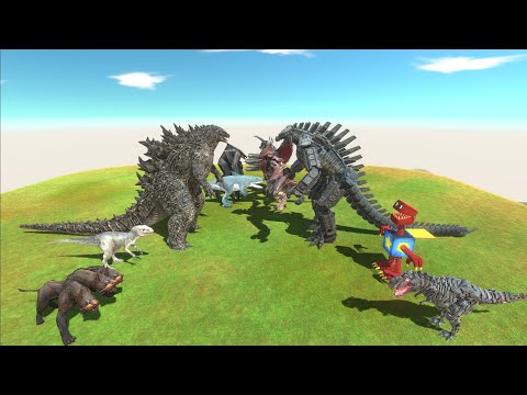 TEAM GODZILLA 2021 Fight TEAM MECHAGODZILLA 2021 WHO WILL WIN - Animal Revolt Battle Simulator