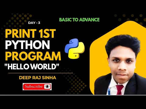 Python First Program Print – Day 3 Hello World Comments Python Programming File Handling