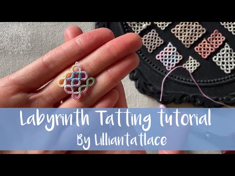 Tatting Tutorial for “Tiny Frozen Water Snowflake ” without bead designed by LillianTatLace