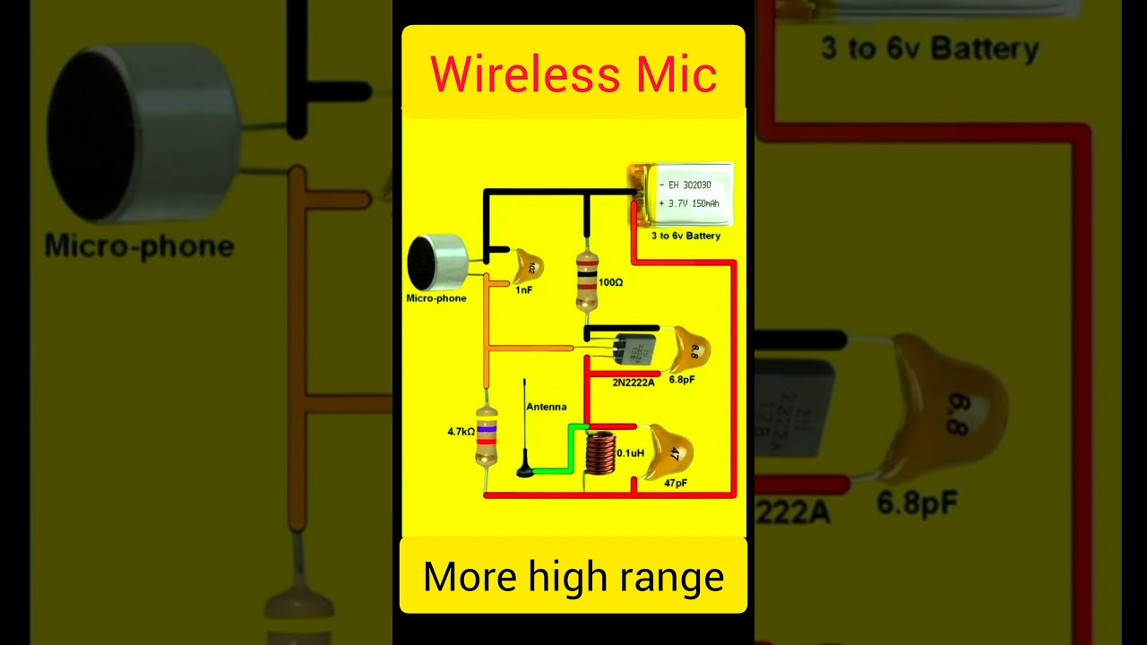 Wireless Mic Transmeter circuit,@technicalRb-1 #viralshort
