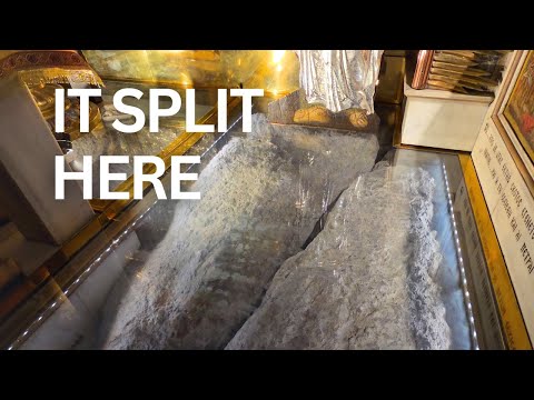 Der Riss im Felsen von Golgotha