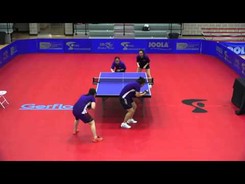 2016 NCTTA Nationals Women's Doubles 1/4 Final - Luo/Qiang (NYU) vs. Zhang/Zhu (Western)