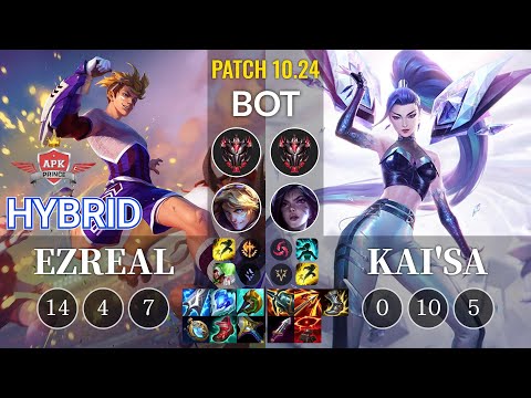 APK HyBrid Ezreal vs Kai'Sa Bot - KR Patch 10.24