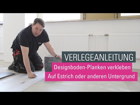 Designboden und Vinylboden Planken kleben auf Estrich und anderen Untergründen