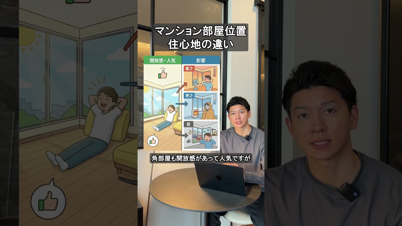 マンション部屋位置の住心地の違い