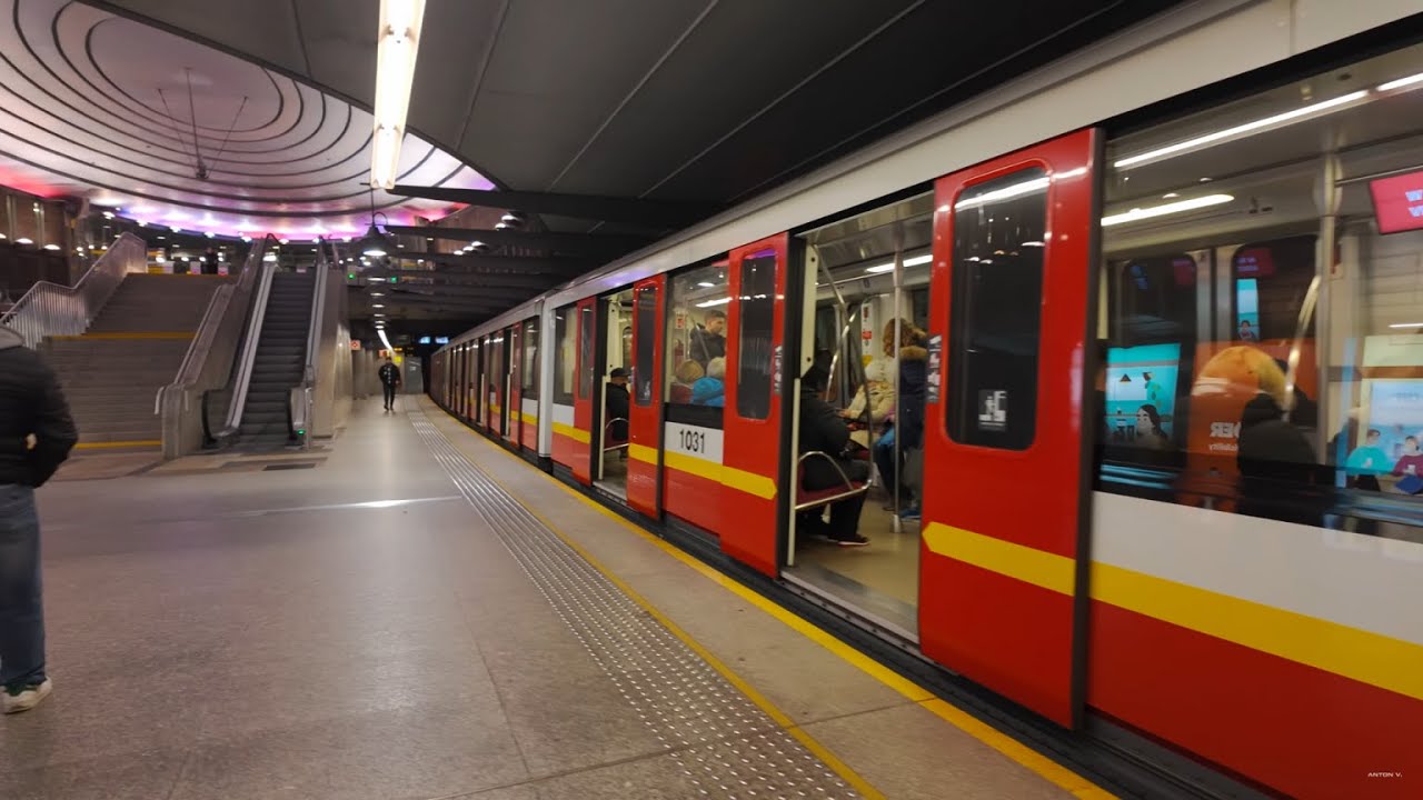 Poland, Warsaw, Metro night ride from Stare Bielany to Plac Wilsona