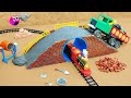 DIY Construction Science Project Build Overpass To Avoid Traffic Collisions With Trains