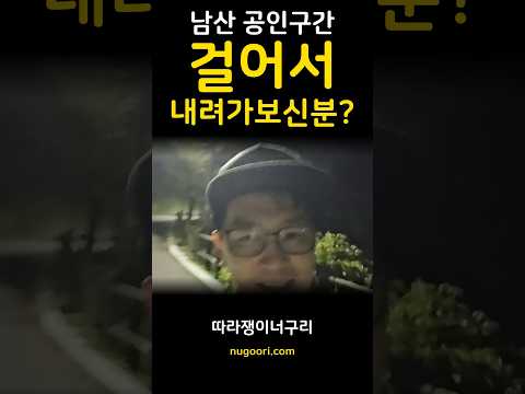 남산 공인구간 걸어서 내려가보신분?