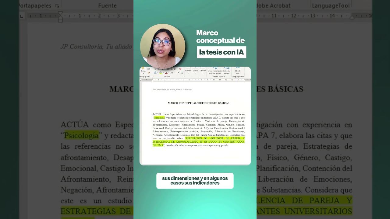 Marco Conceptual o Definiciones Básicas de la Tesis con IA