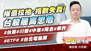 權值拉抬、指數失真!台股居高思危#台股#川普#中東#降息#華許#ETF# #台北電腦展｜小武哥投資事務所｜陳武傑 (圖)