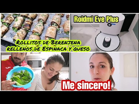 ME SINCERO! / Rollitos de Berenjena rellenos de Espinacas y queso/Roidmi EVE PLUS